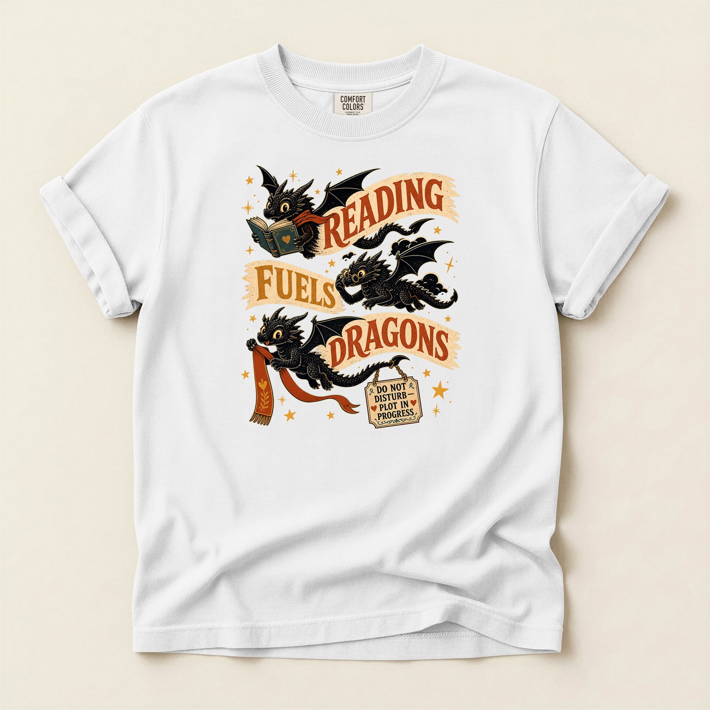 Reading Fuels Dragons T-Shirt — Fantasy Book Lover Tee