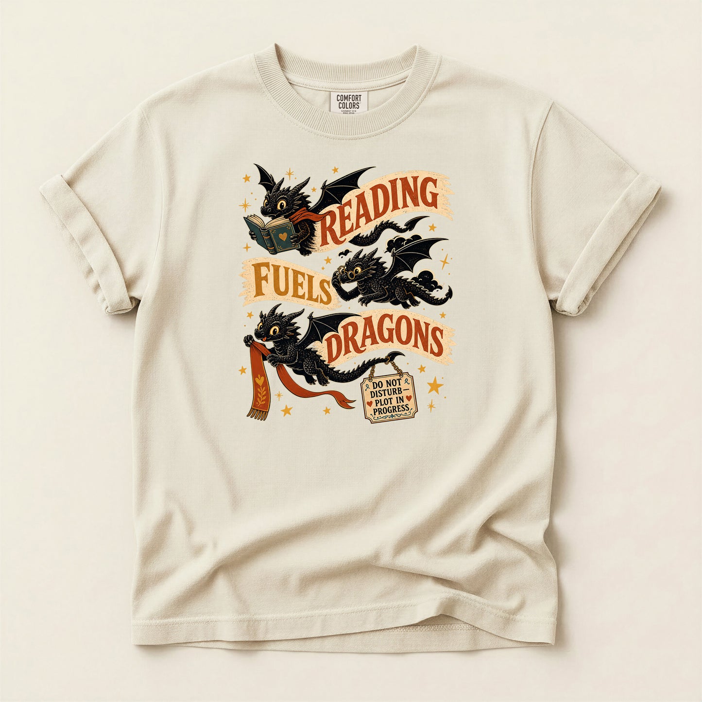 Reading Fuels Dragons T-Shirt — Fantasy Book Lover Tee