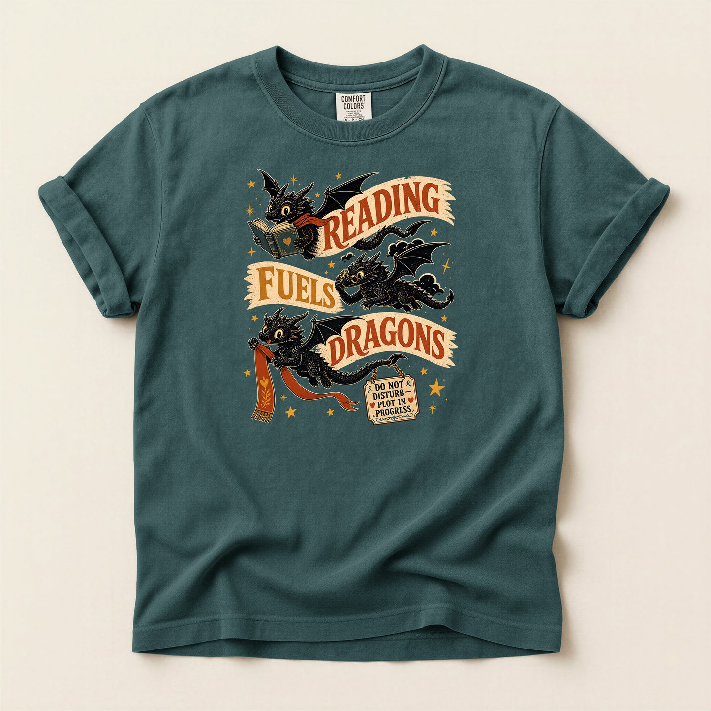 Reading Fuels Dragons T-Shirt — Fantasy Book Lover Tee