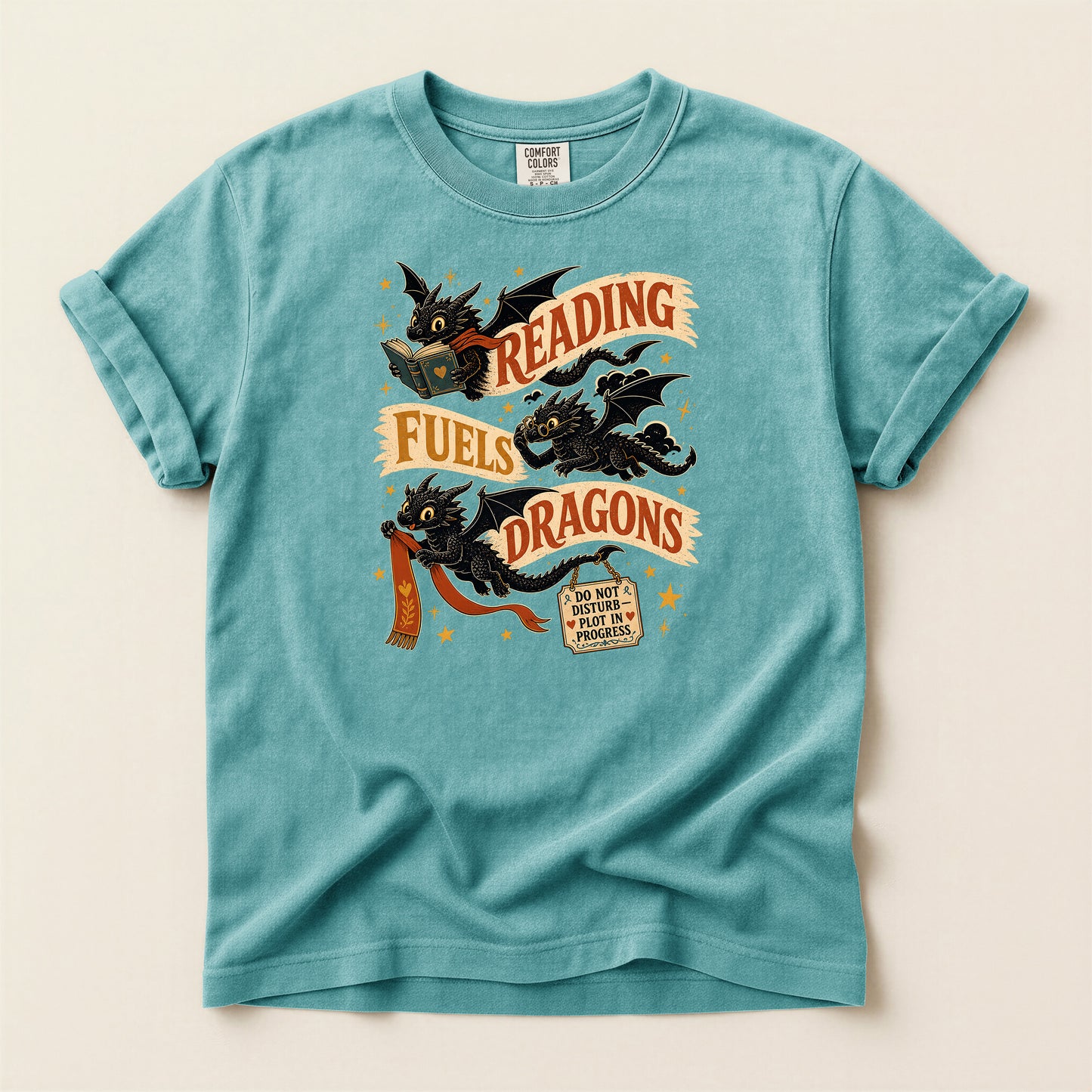 Reading Fuels Dragons T-Shirt — Fantasy Book Lover Tee