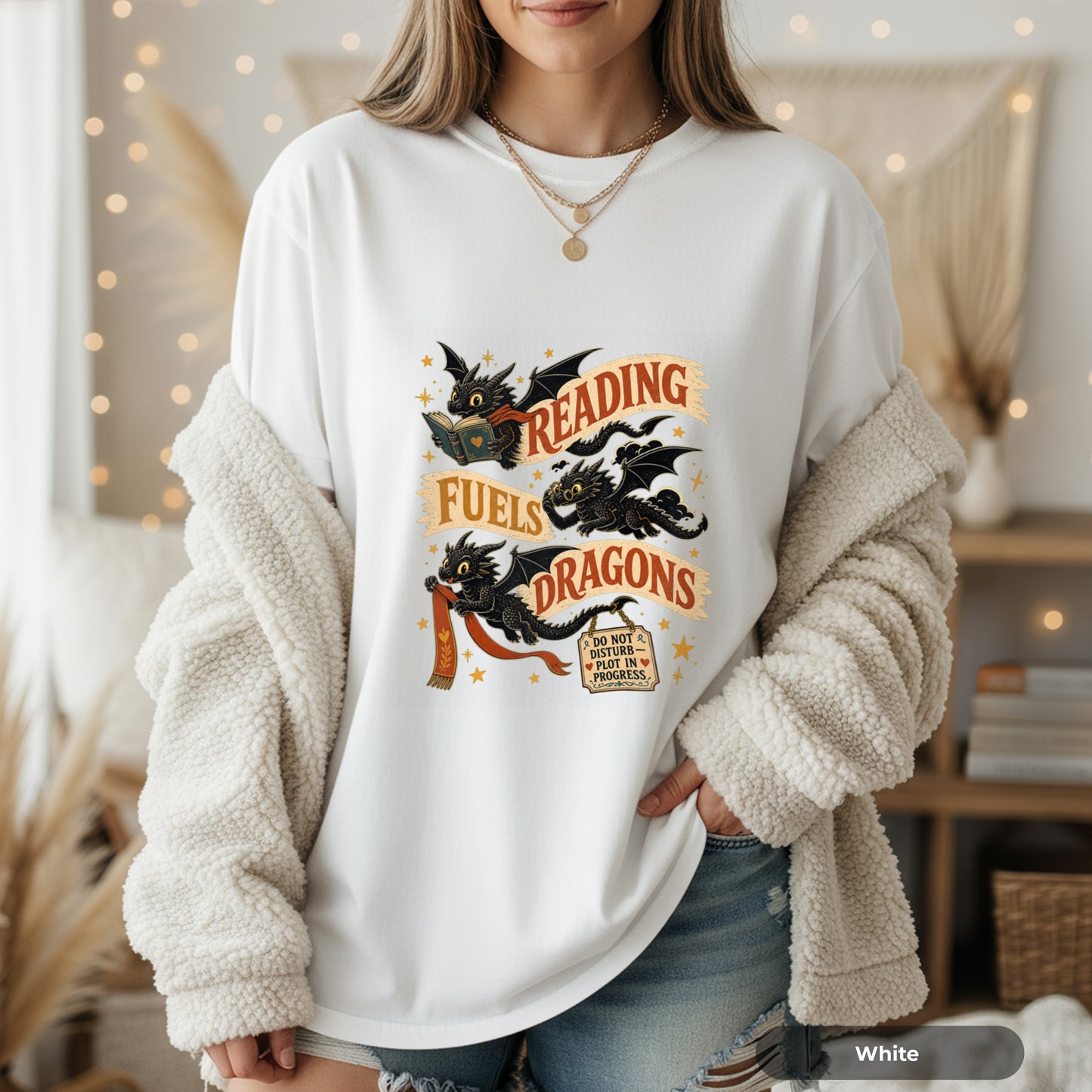 Reading Fuels Dragons T-Shirt — Fantasy Book Lover Tee
