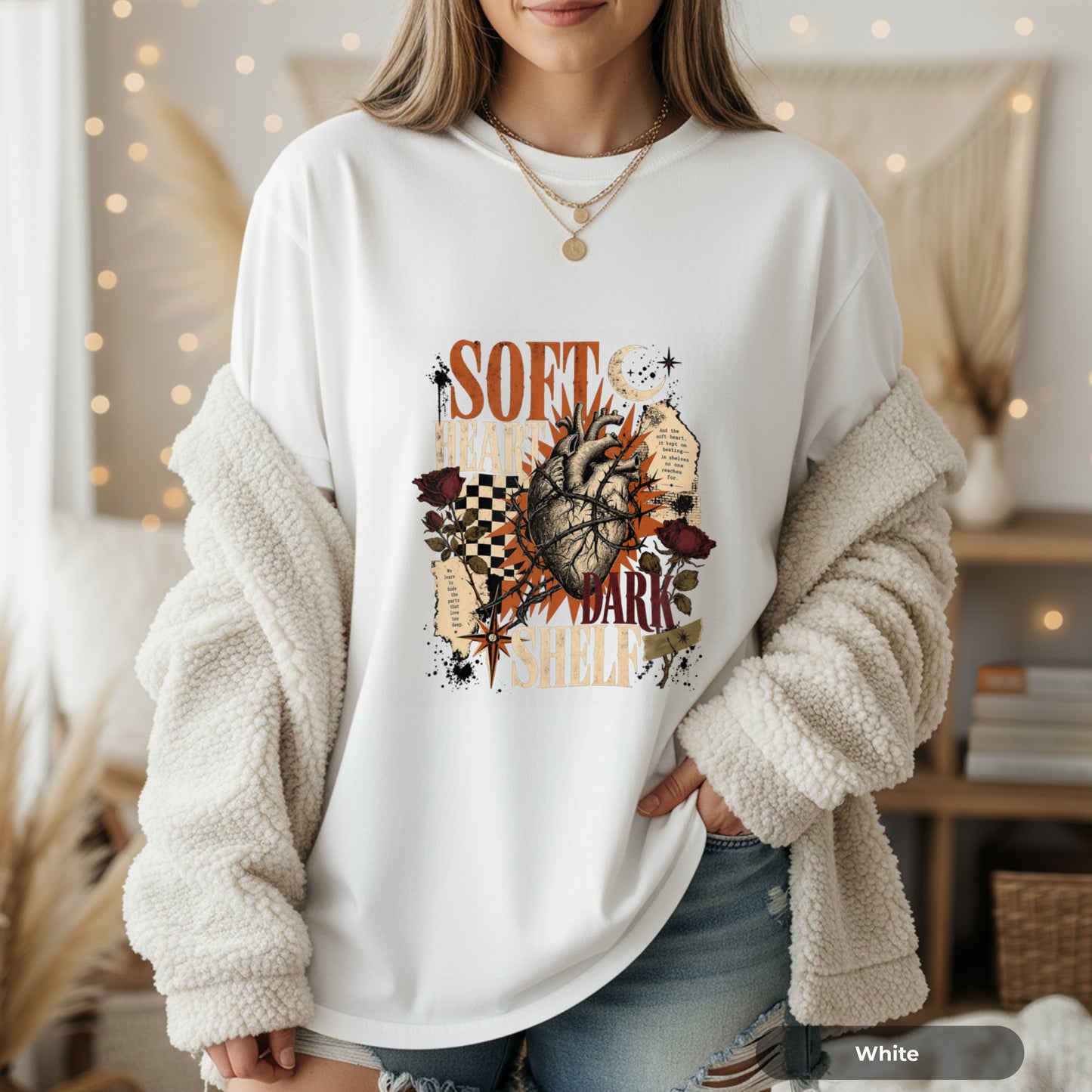 Soft Heart Anatomical Tee — Vintage Gothic Graphic T-Shirt