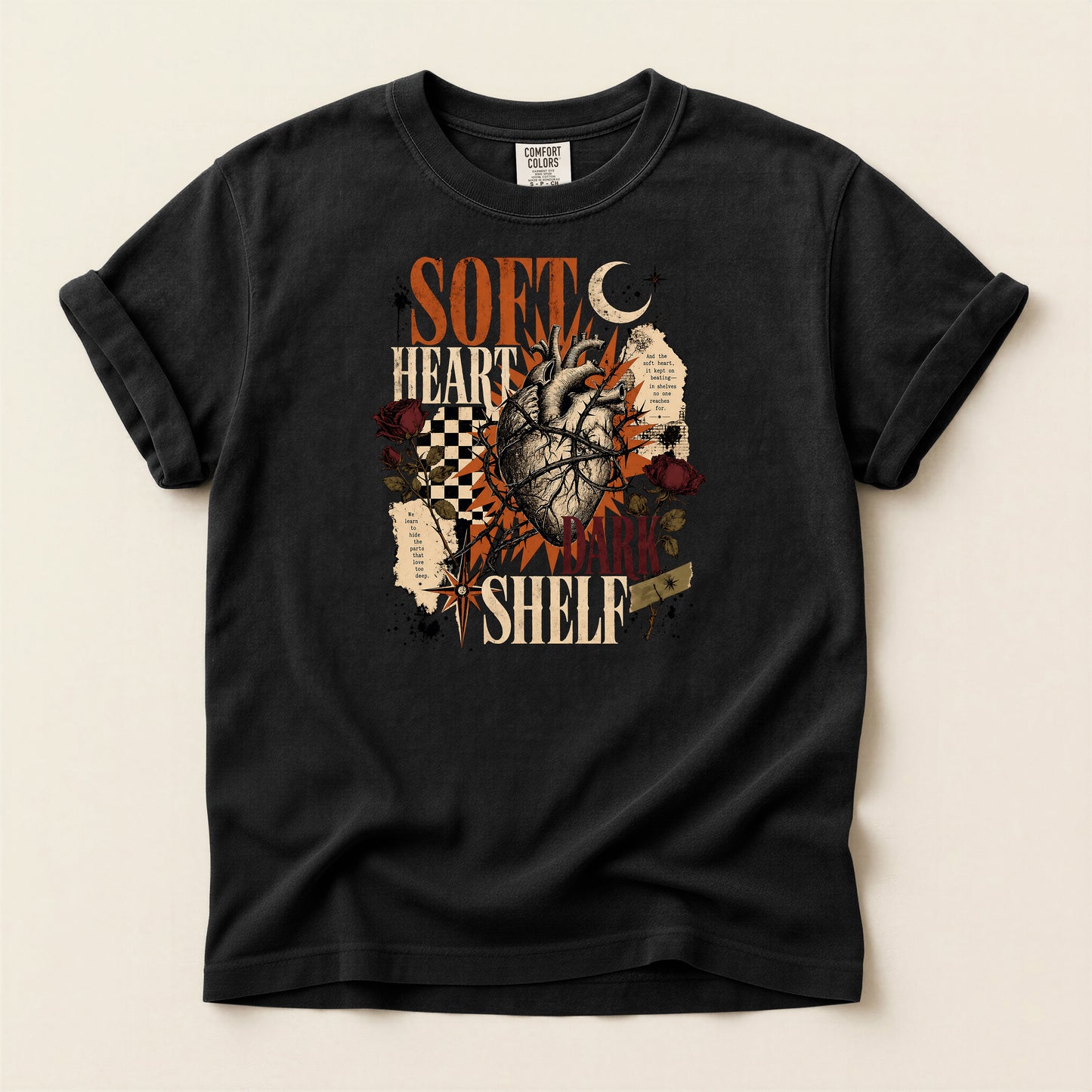 Soft Heart Anatomical Tee — Vintage Gothic Graphic T-Shirt