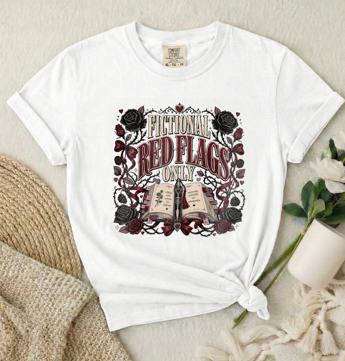 Fictional Red Flags Only T-Shirt