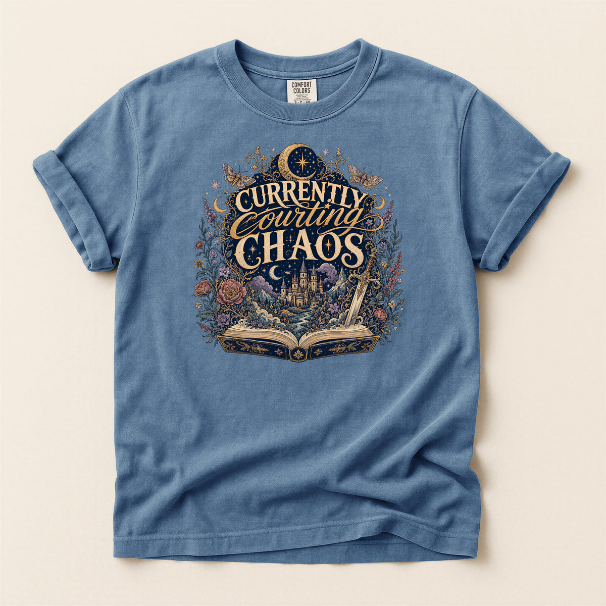 Currently Courting Chaos T-Shirt — Witchy Bookish Graphic Tee