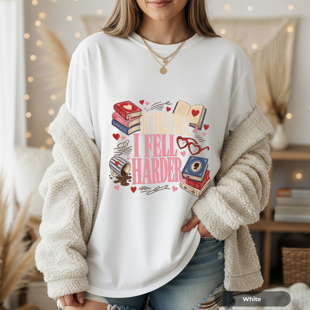 Book Lover T-Shirt — I Fell Harder Graphic Tee
