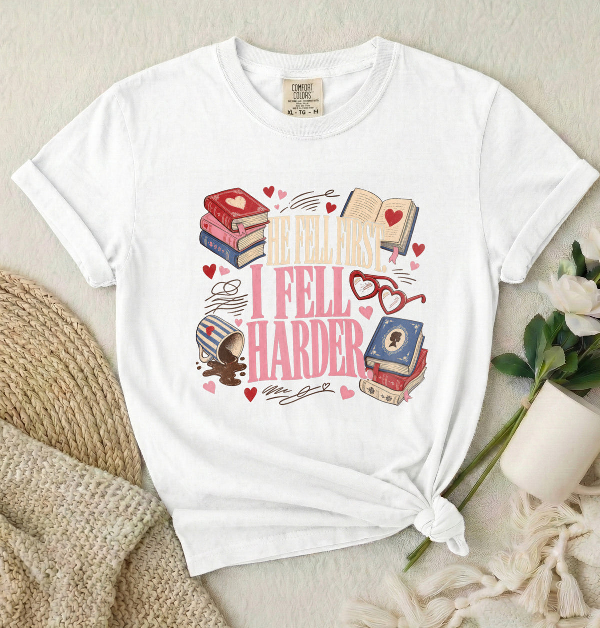 Book Lover T-Shirt — I Fell Harder Graphic Tee