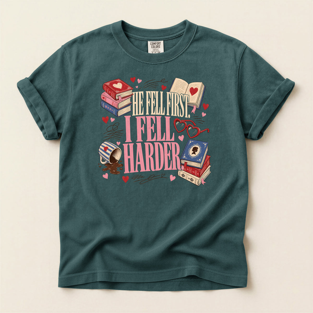 Book Lover T-Shirt — I Fell Harder Graphic Tee