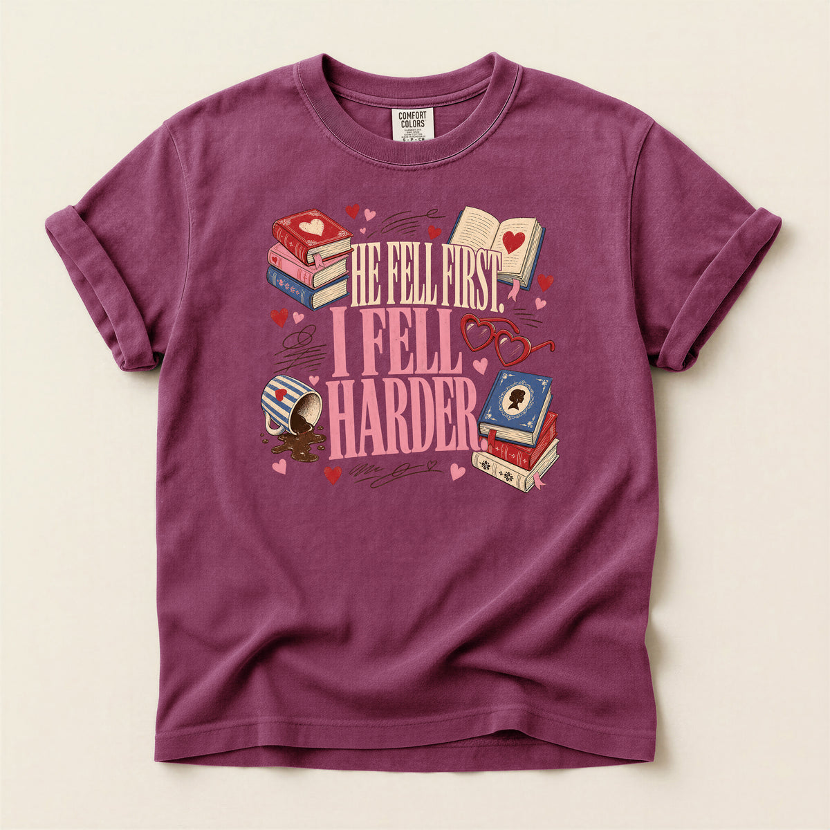 Book Lover T-Shirt — I Fell Harder Graphic Tee