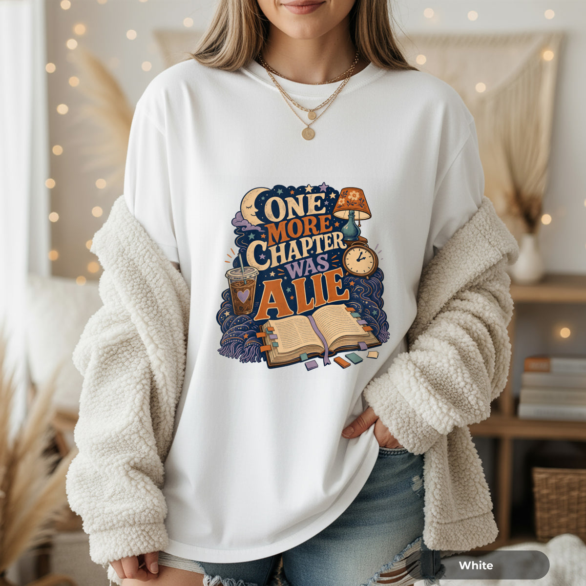 One More Chapter Was a Lie T-Shirt — Cozy Book Lover Graphic Tee