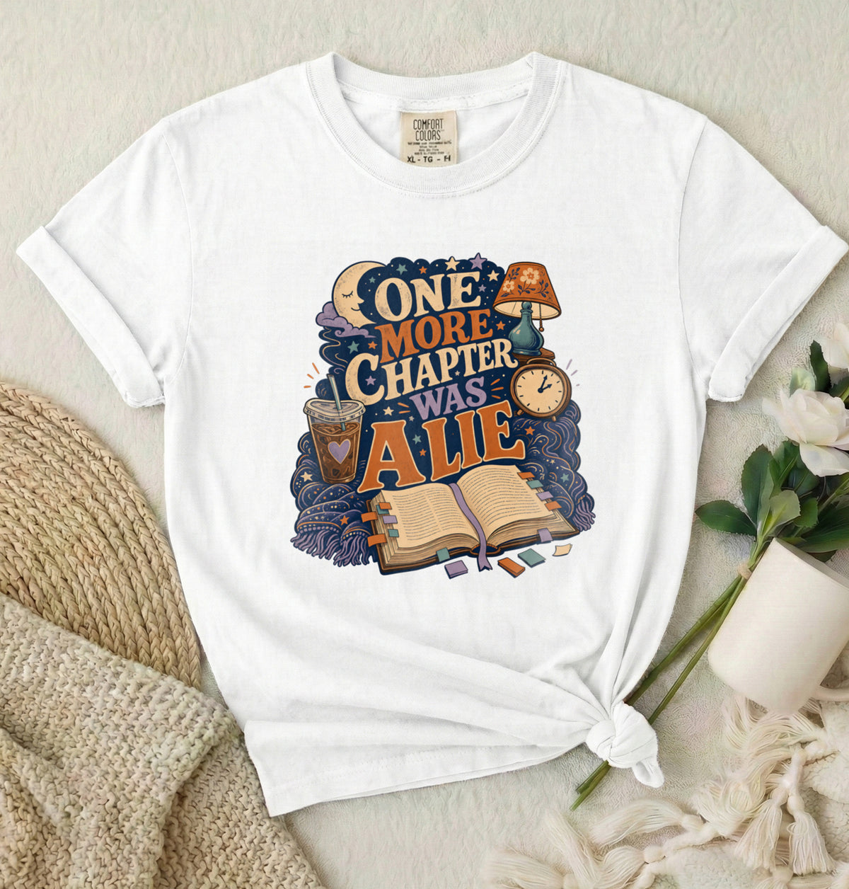 One More Chapter Was a Lie T-Shirt — Cozy Book Lover Graphic Tee