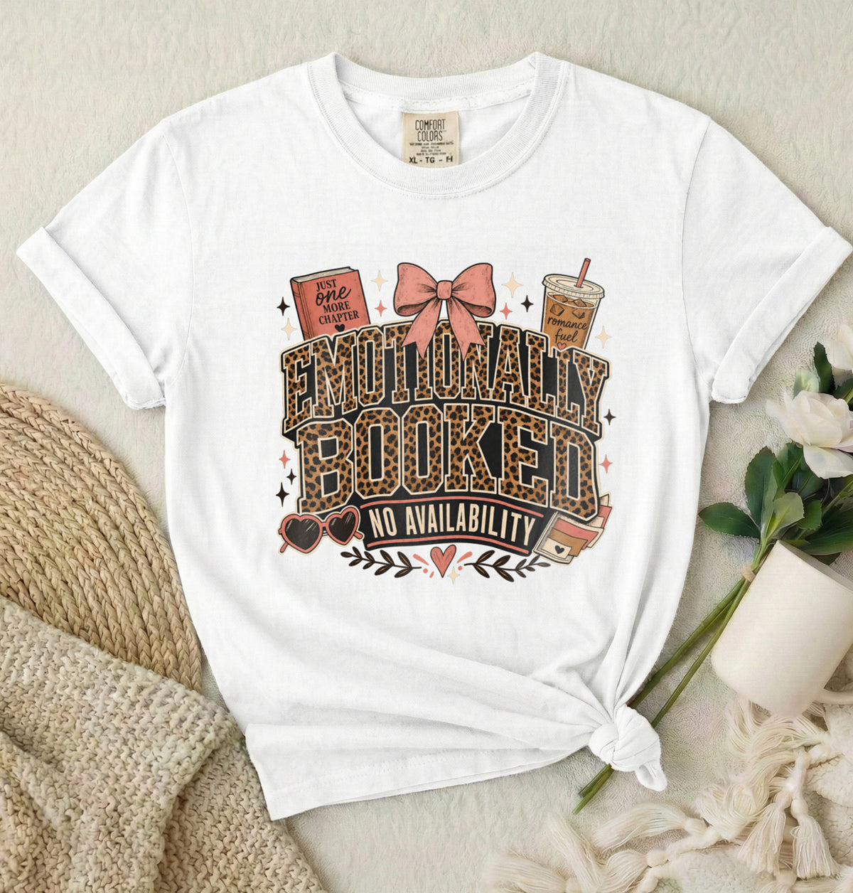 Emotionally Booked T-Shirt — "No Availability" Book Lover Graphic Tee