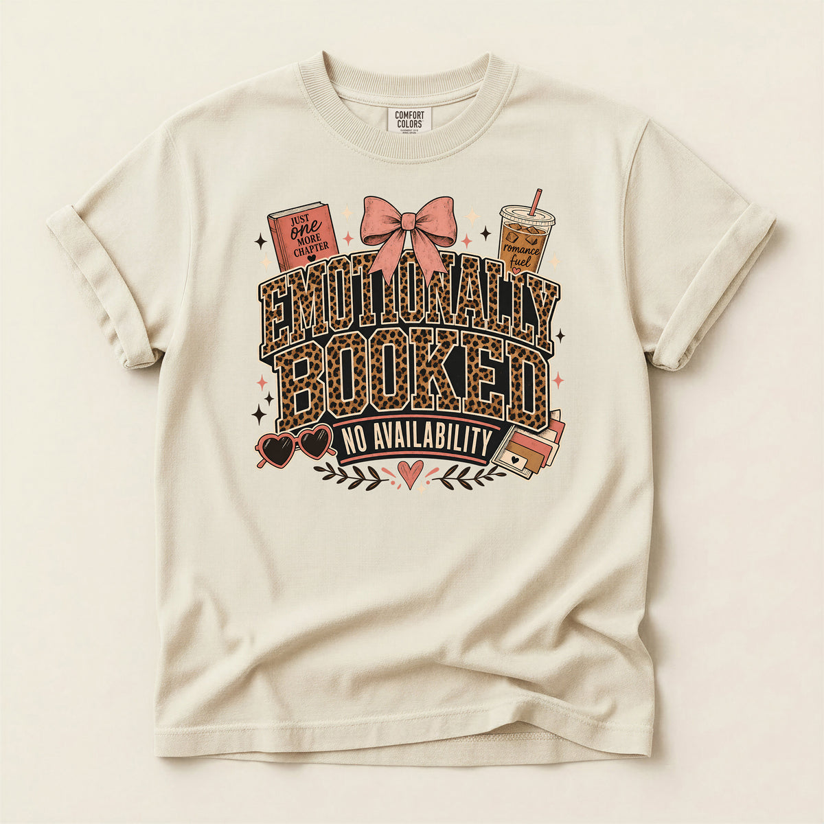 Emotionally Booked T-Shirt — "No Availability" Book Lover Graphic Tee