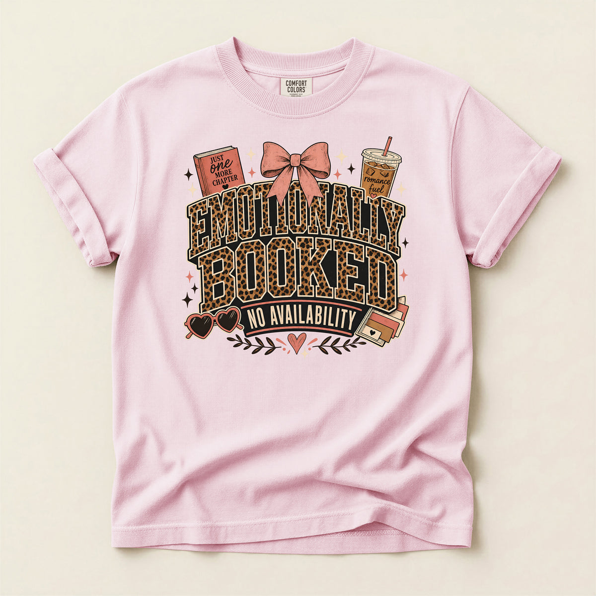 Emotionally Booked T-Shirt — "No Availability" Book Lover Graphic Tee
