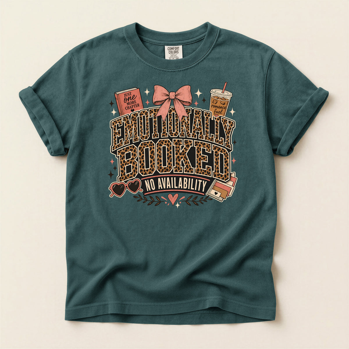 Emotionally Booked T-Shirt — "No Availability" Book Lover Graphic Tee