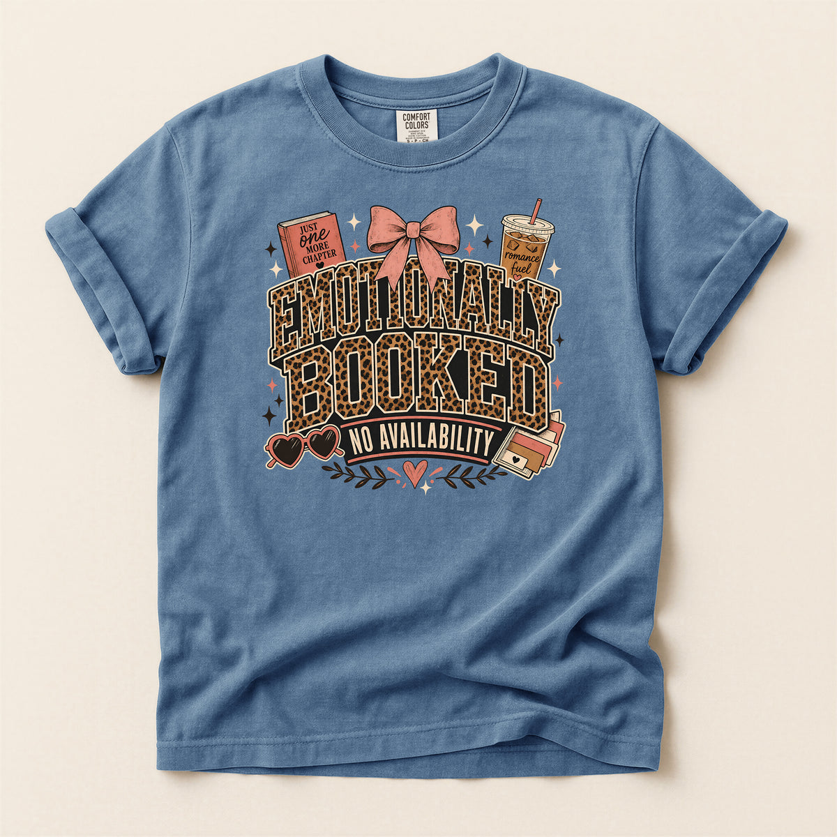 Emotionally Booked T-Shirt — "No Availability" Book Lover Graphic Tee