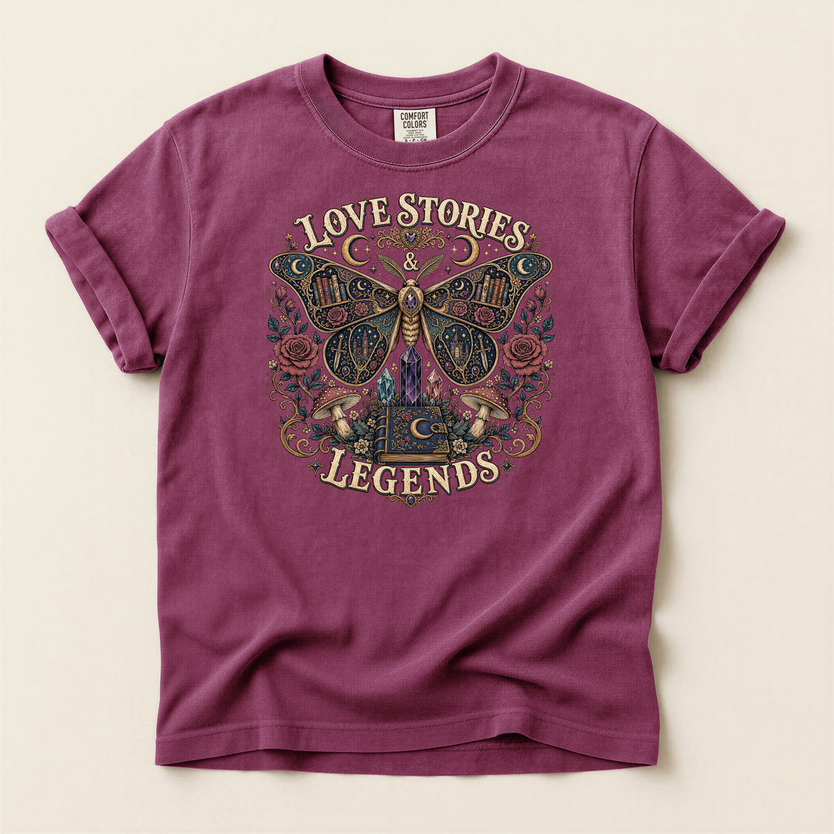 Moth & Rose 'Love Stories & Legends' Graphic T‑Shirt