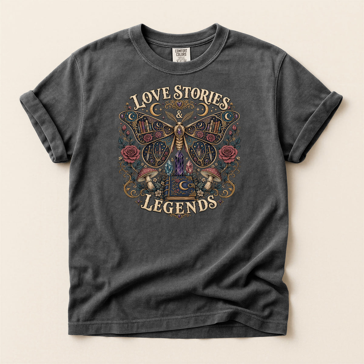 Moth & Rose 'Love Stories & Legends' Graphic T‑Shirt