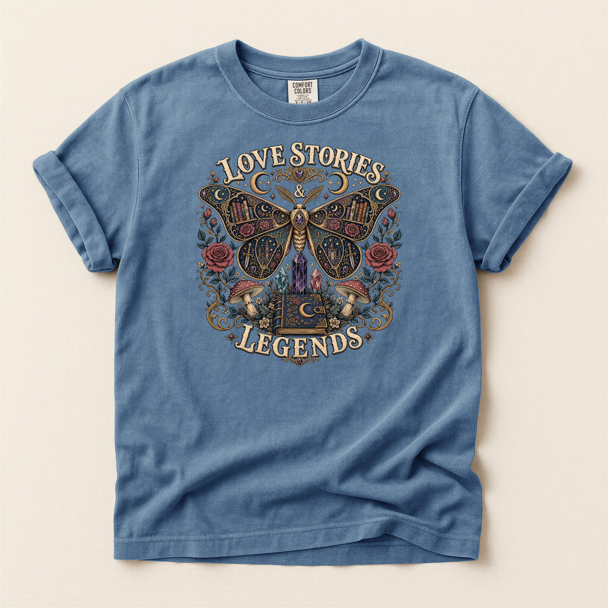 Moth & Rose 'Love Stories & Legends' Graphic T‑Shirt