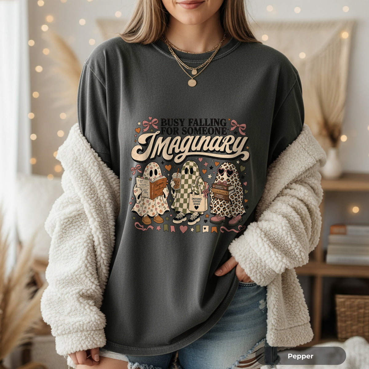 Busy Falling for Someone Imaginary T-Shirt — Cute Gnome Couple Graphic Tee