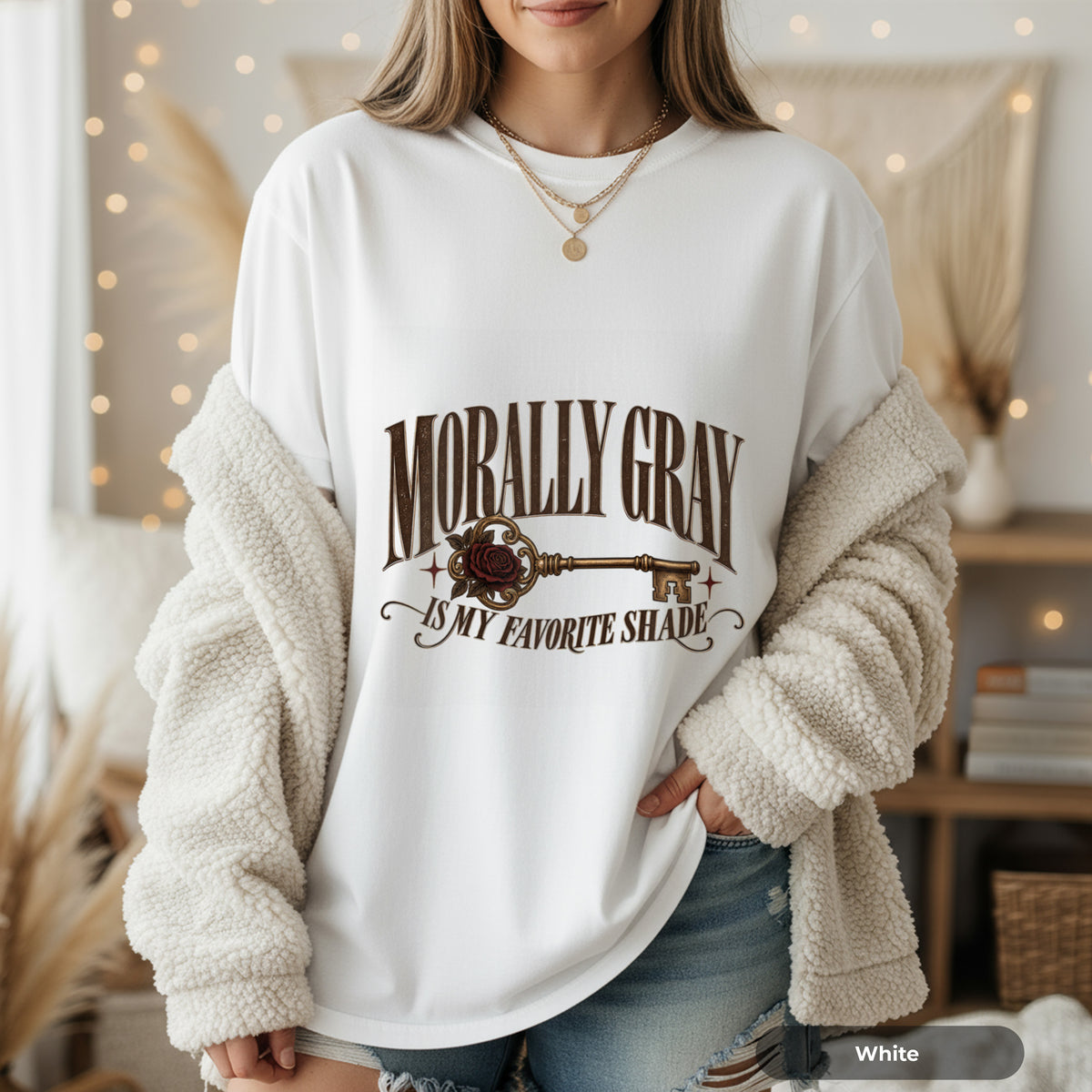 Morally Gray T-Shirt — "Morally Gray Is My Favorite Shade" Graphic Tee