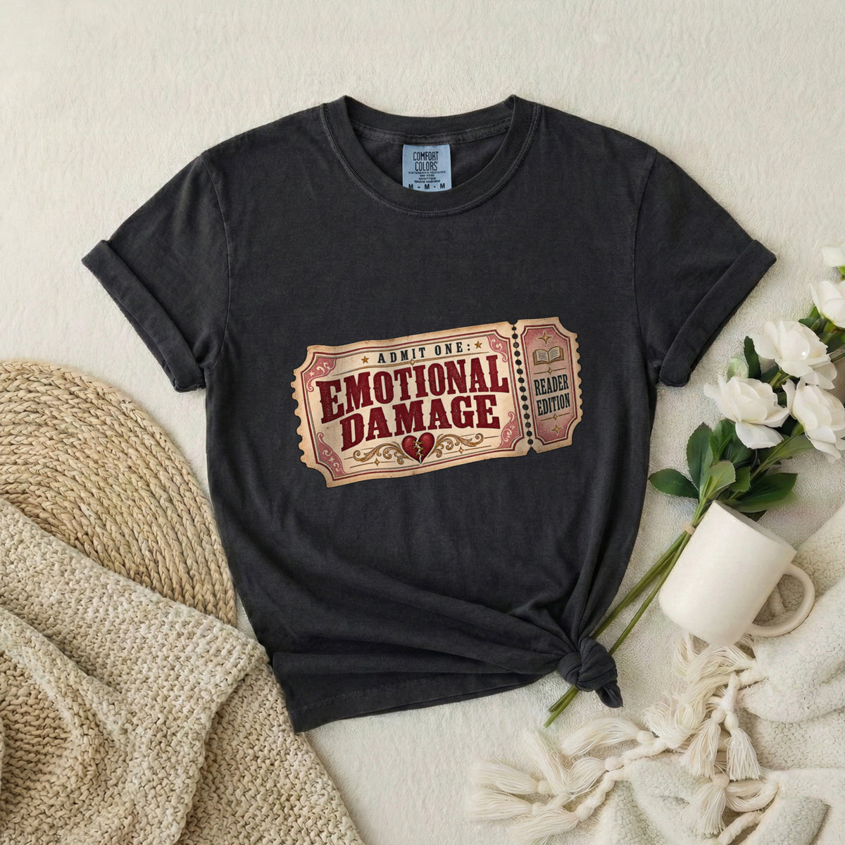 Emotional Damage Ticket T-Shirt — Vintage Carnival Ticket Graphic Tee