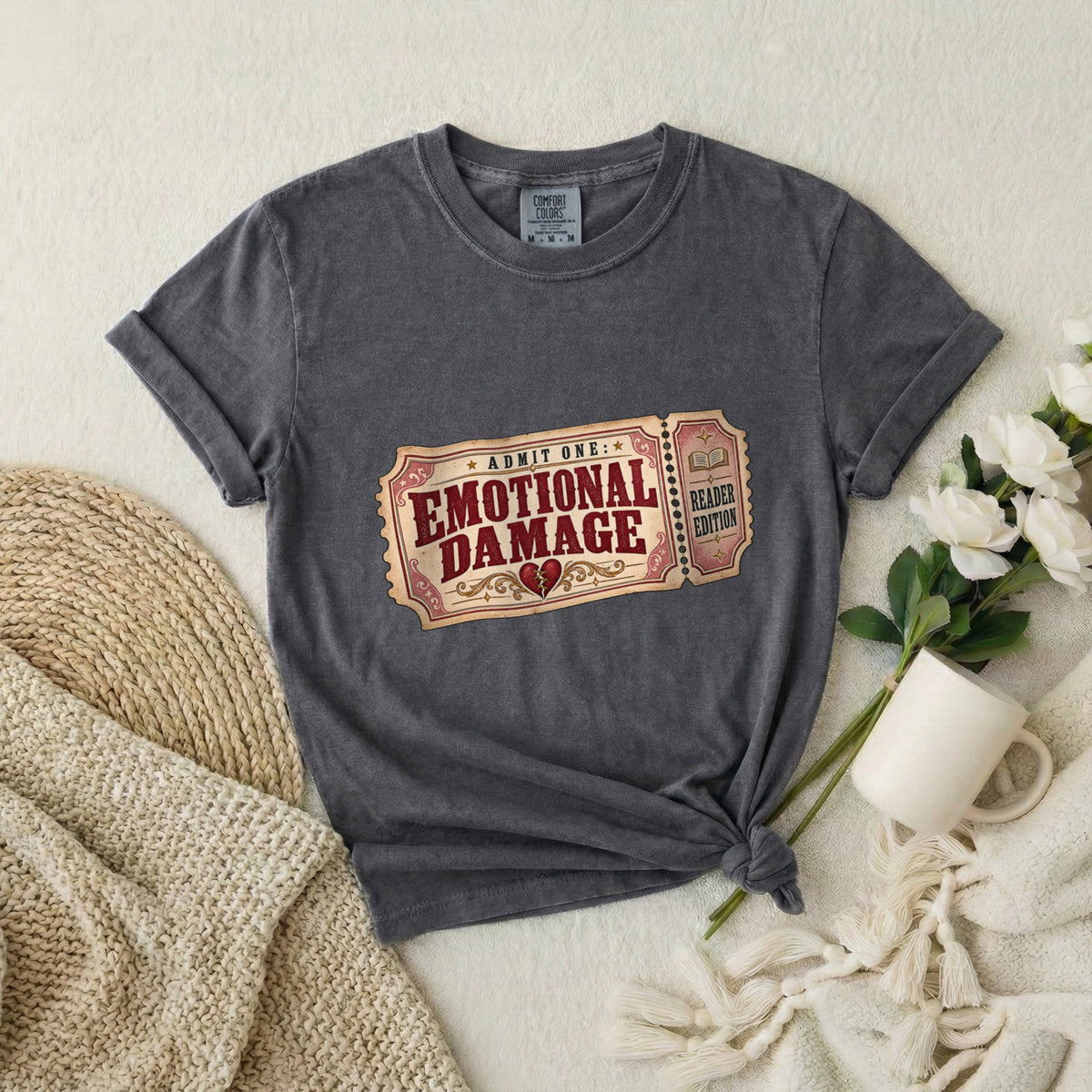 Emotional Damage Ticket T-Shirt — Vintage Carnival Ticket Graphic Tee
