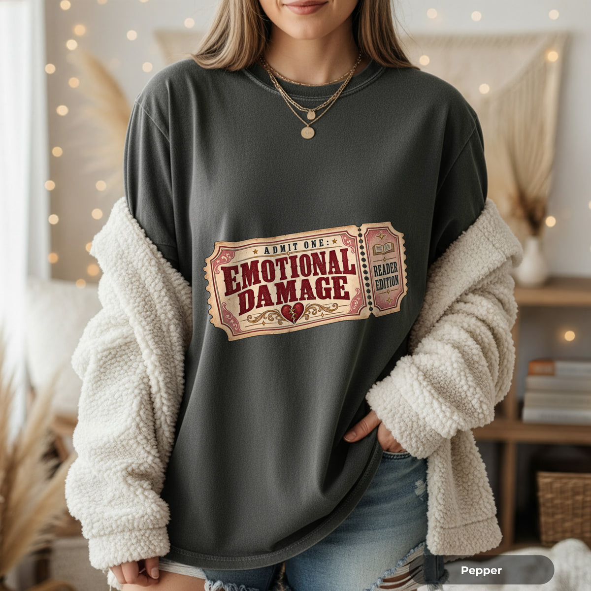 Emotional Damage Ticket T-Shirt — Vintage Carnival Ticket Graphic Tee