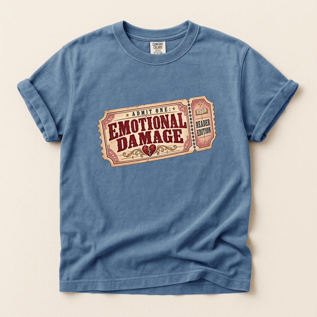 Emotional Damage Ticket T-Shirt — Vintage Carnival Ticket Graphic Tee