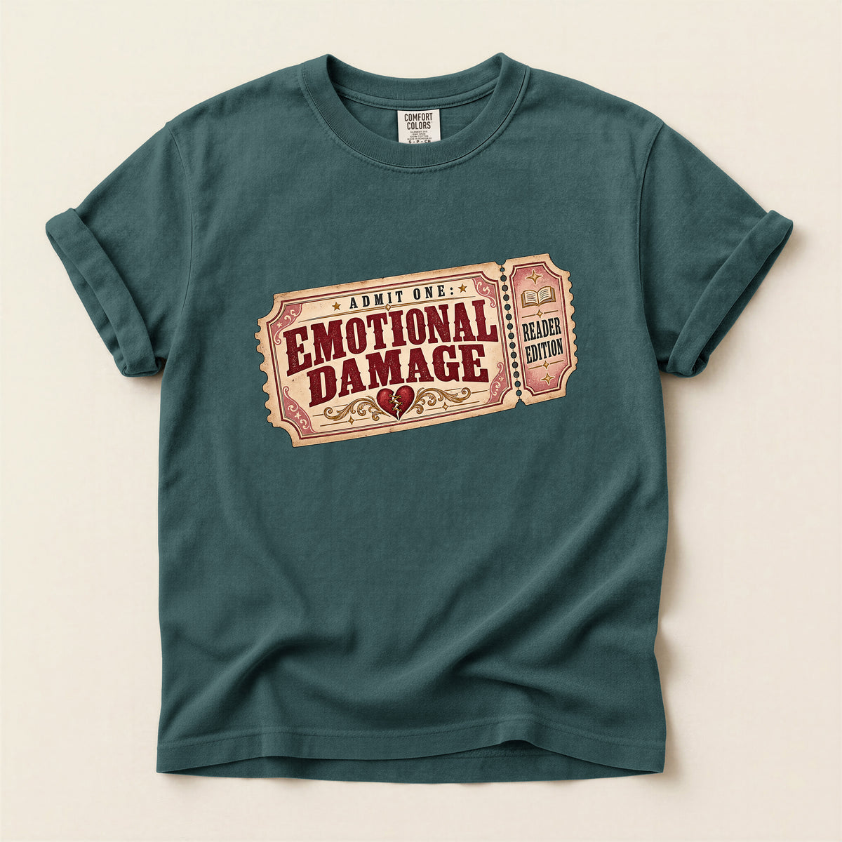 Emotional Damage Ticket T-Shirt — Vintage Carnival Ticket Graphic Tee
