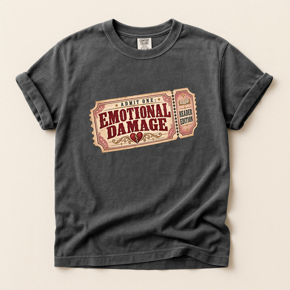 Emotional Damage Ticket T-Shirt — Vintage Carnival Ticket Graphic Tee