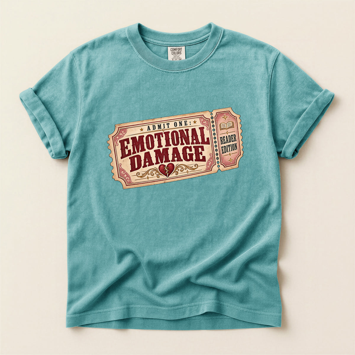 Emotional Damage Ticket T-Shirt — Vintage Carnival Ticket Graphic Tee