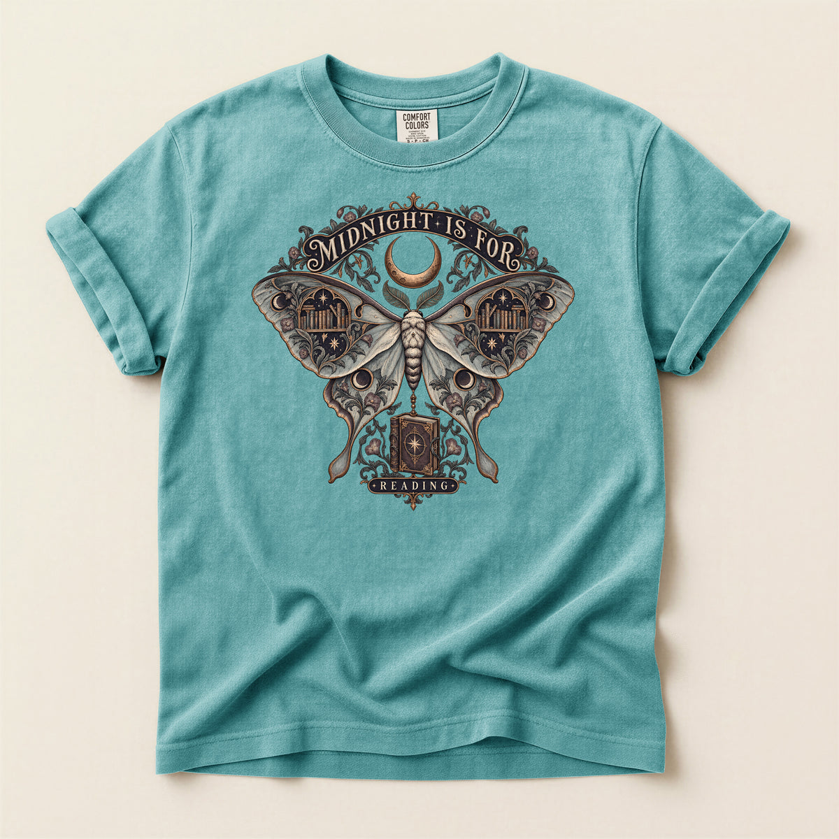 Midnight Moth Tee — Gothic Moon Moth T-Shirt