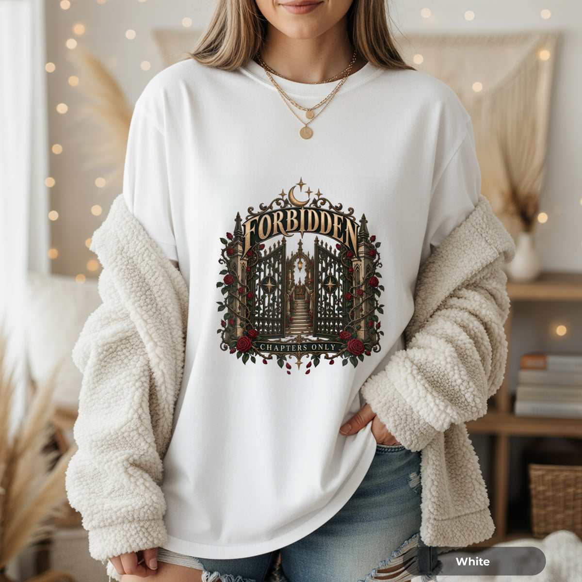 Forbidden Gate T-Shirt — Gothic Haunted Mansion Graphic Tee