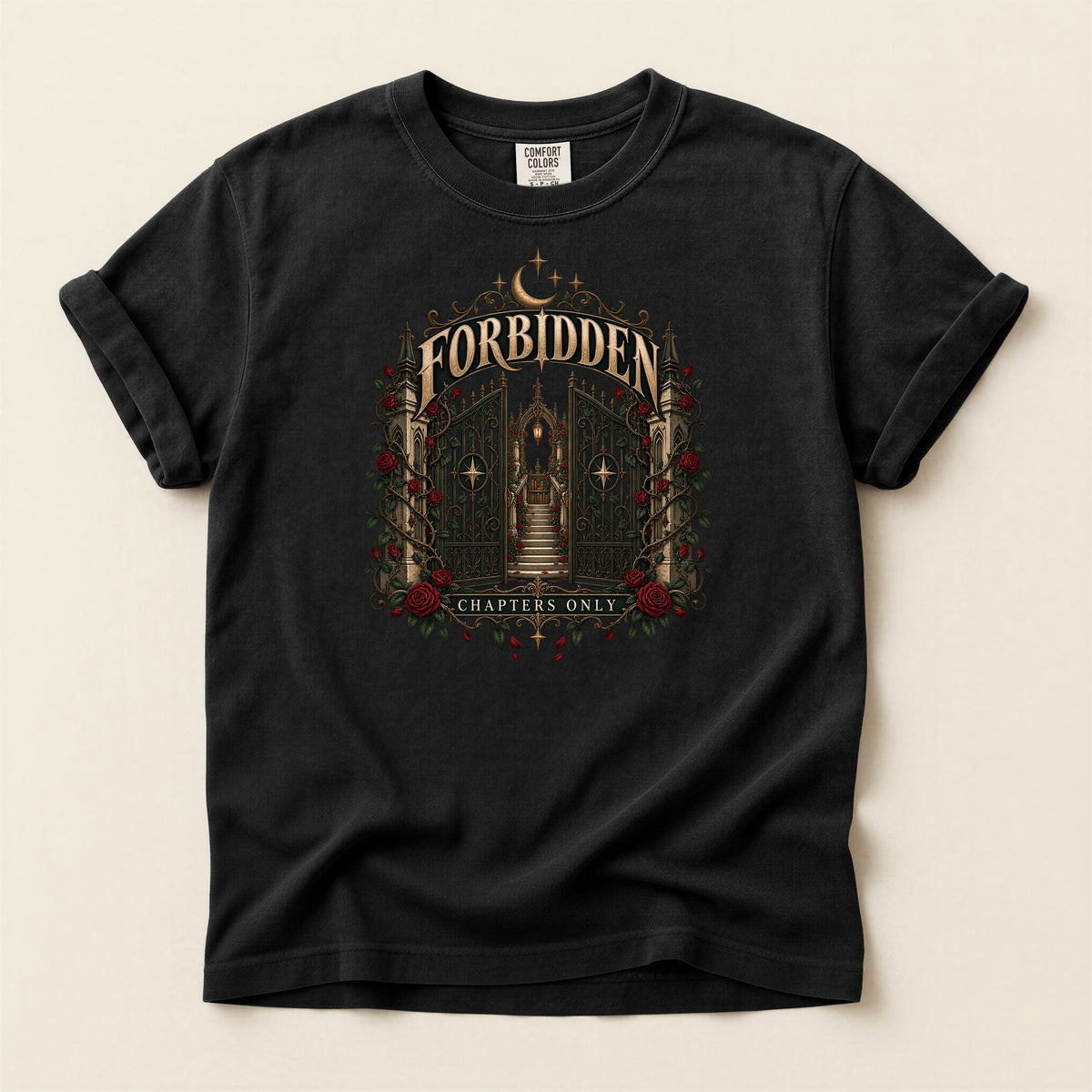 Forbidden Gate T-Shirt — Gothic Haunted Mansion Graphic Tee