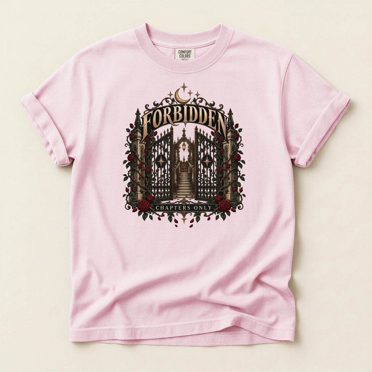 Forbidden Gate T-Shirt — Gothic Haunted Mansion Graphic Tee