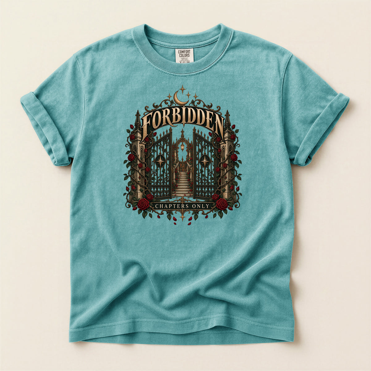 Forbidden Gate T-Shirt — Gothic Haunted Mansion Graphic Tee