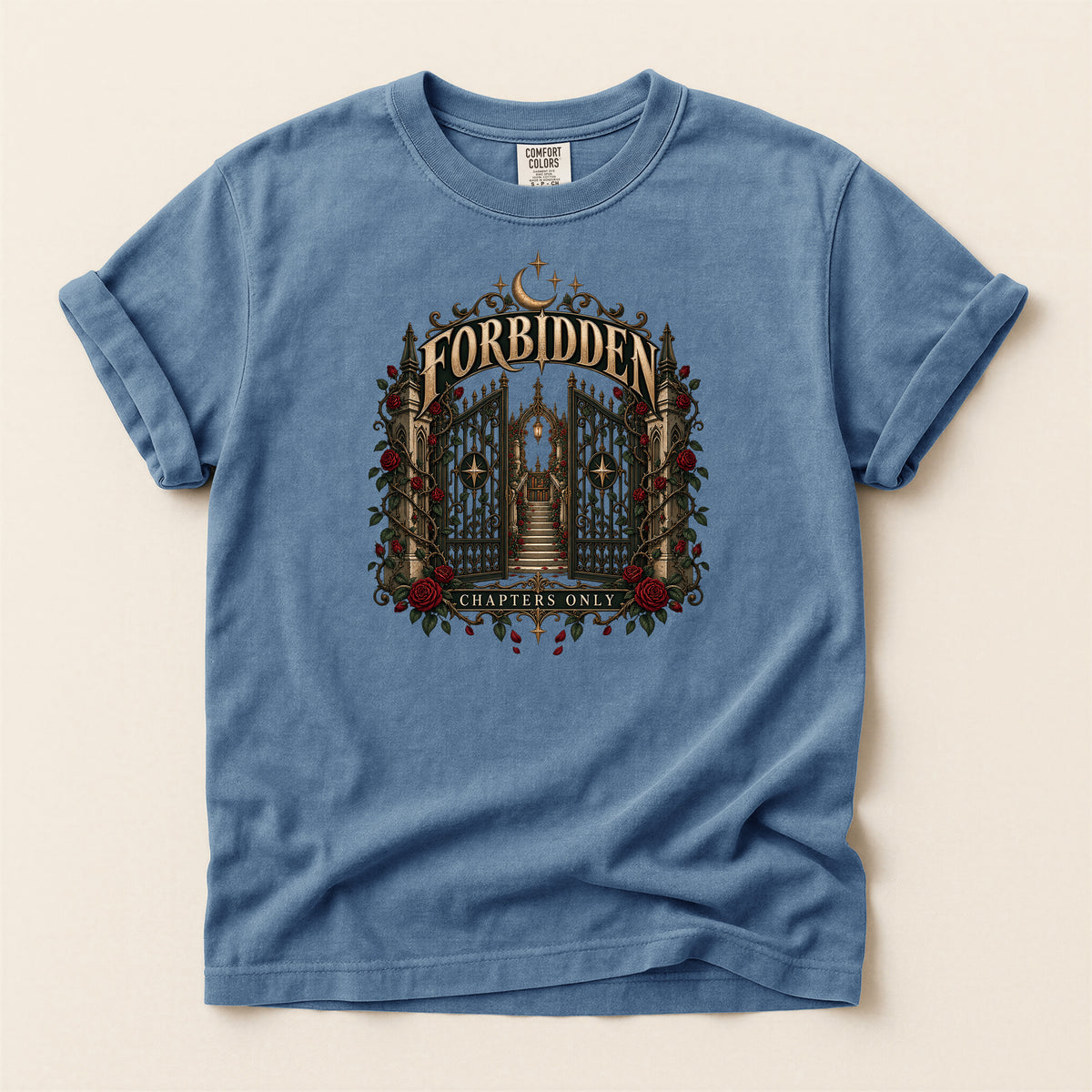 Forbidden Gate T-Shirt — Gothic Haunted Mansion Graphic Tee