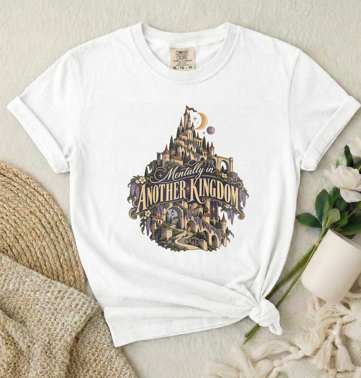Mentally in Another Kingdom T-Shirt — Fantasy Castle Graphic Tee