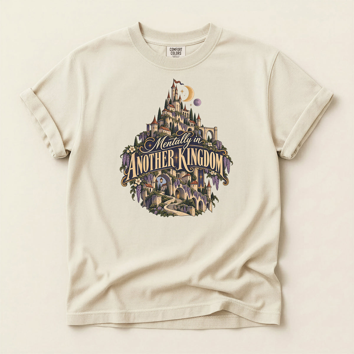 Mentally in Another Kingdom T-Shirt — Fantasy Castle Graphic Tee