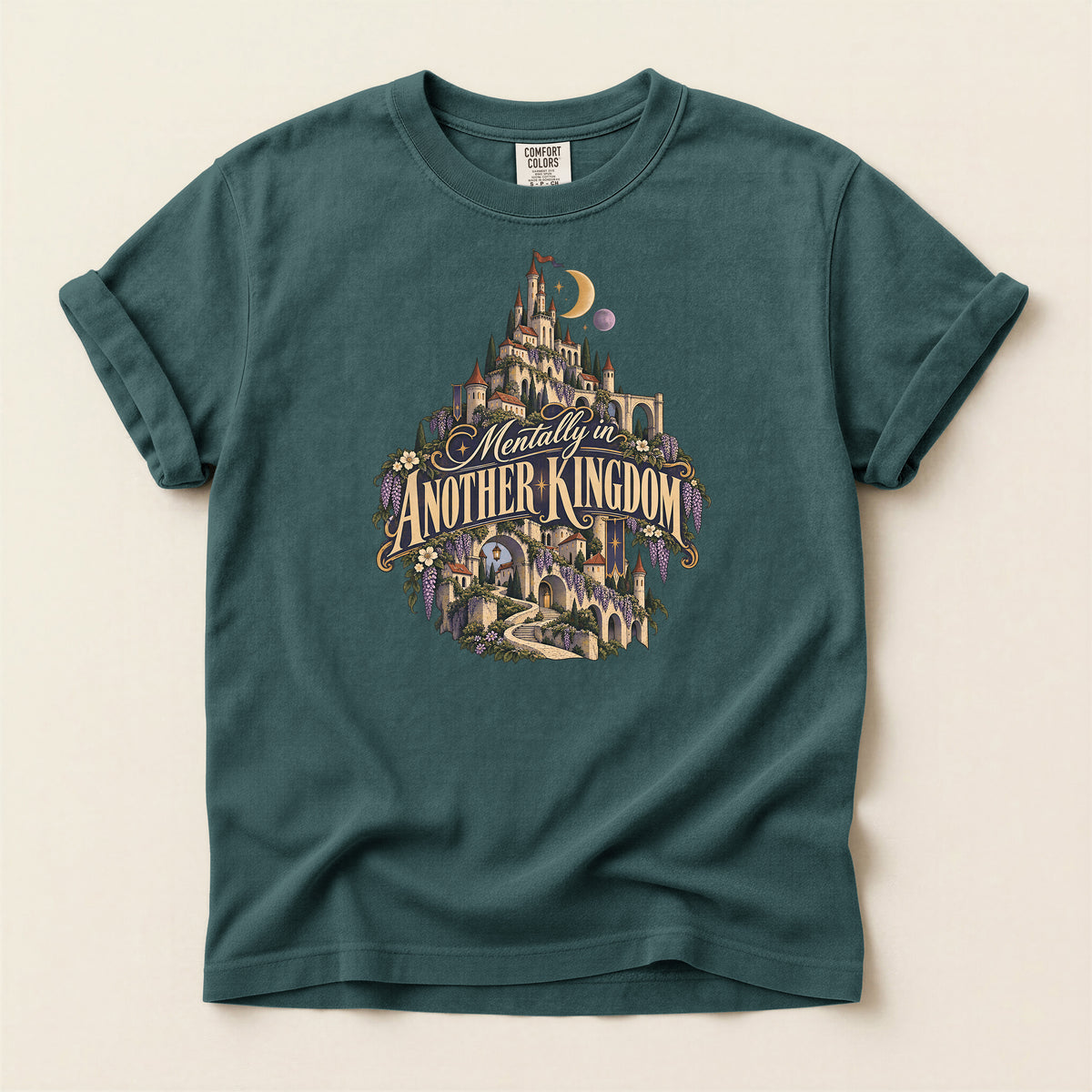 Mentally in Another Kingdom T-Shirt — Fantasy Castle Graphic Tee