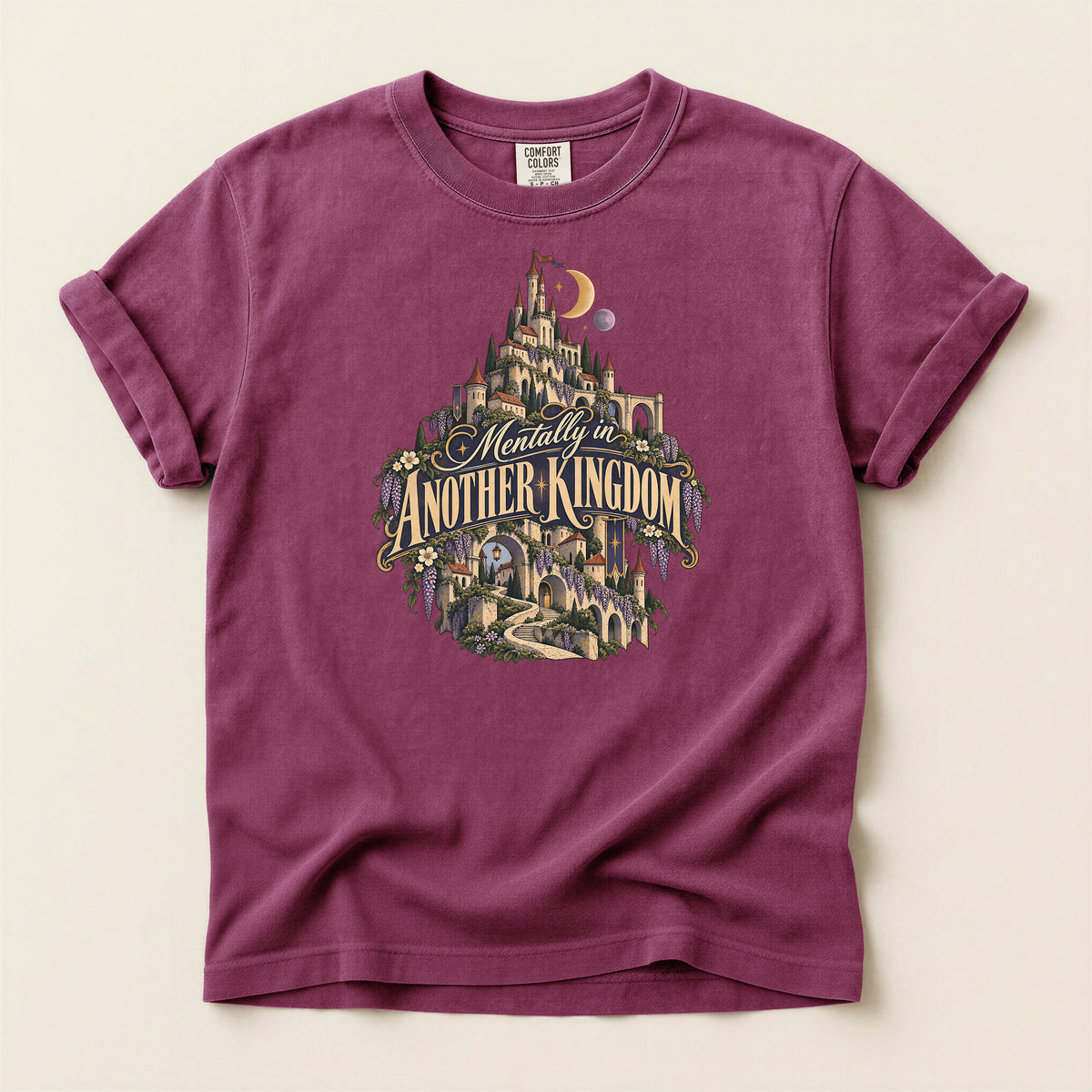 Mentally in Another Kingdom T-Shirt — Fantasy Castle Graphic Tee