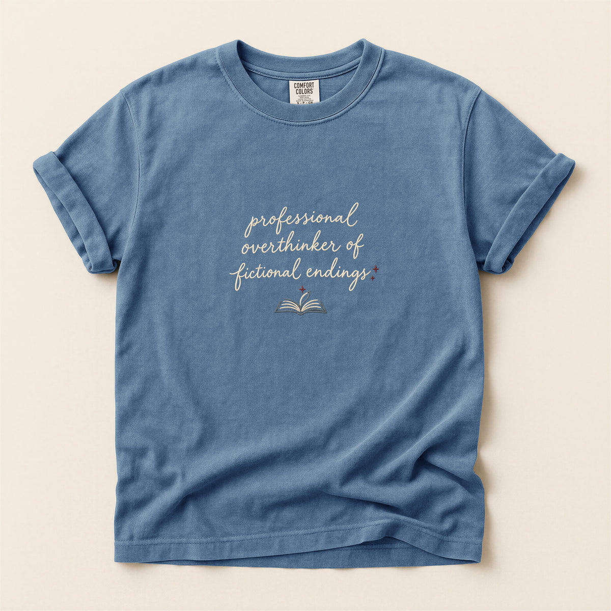Book Lover T-Shirt — "Professional Overthinker of Fictional Endings" Graphic Tee
