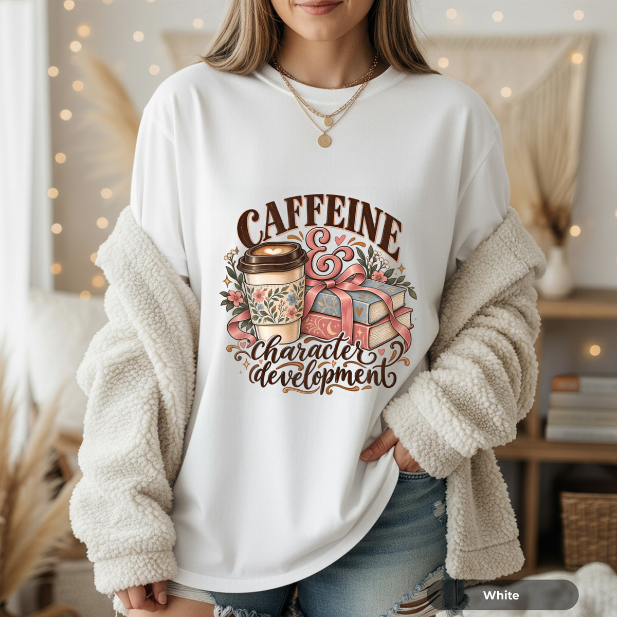 Caffeine & Character Development T-Shirt