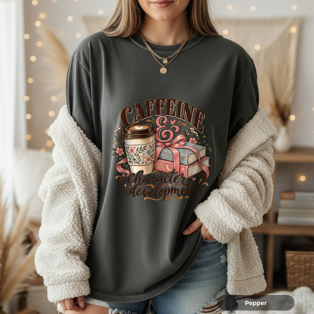 Caffeine & Character Development T-Shirt
