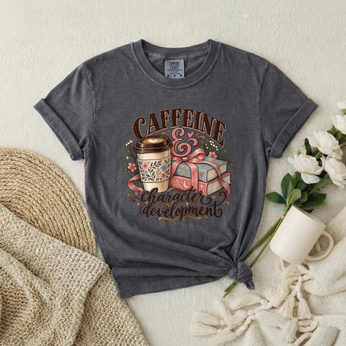 Caffeine & Character Development T-Shirt
