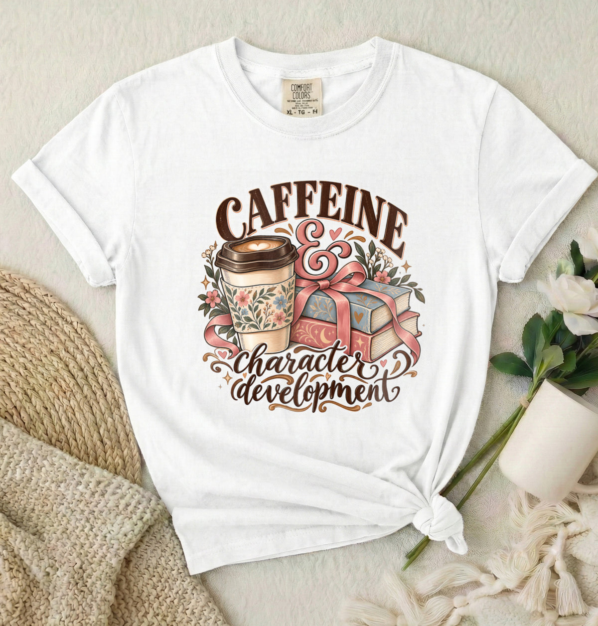 Caffeine & Character Development T-Shirt