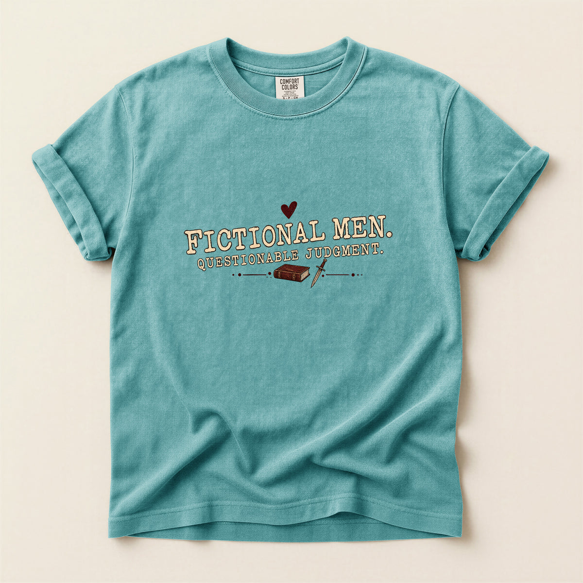 Fictional Men T-Shirt — "Questionable Supporter" Literary Book Lover Tee