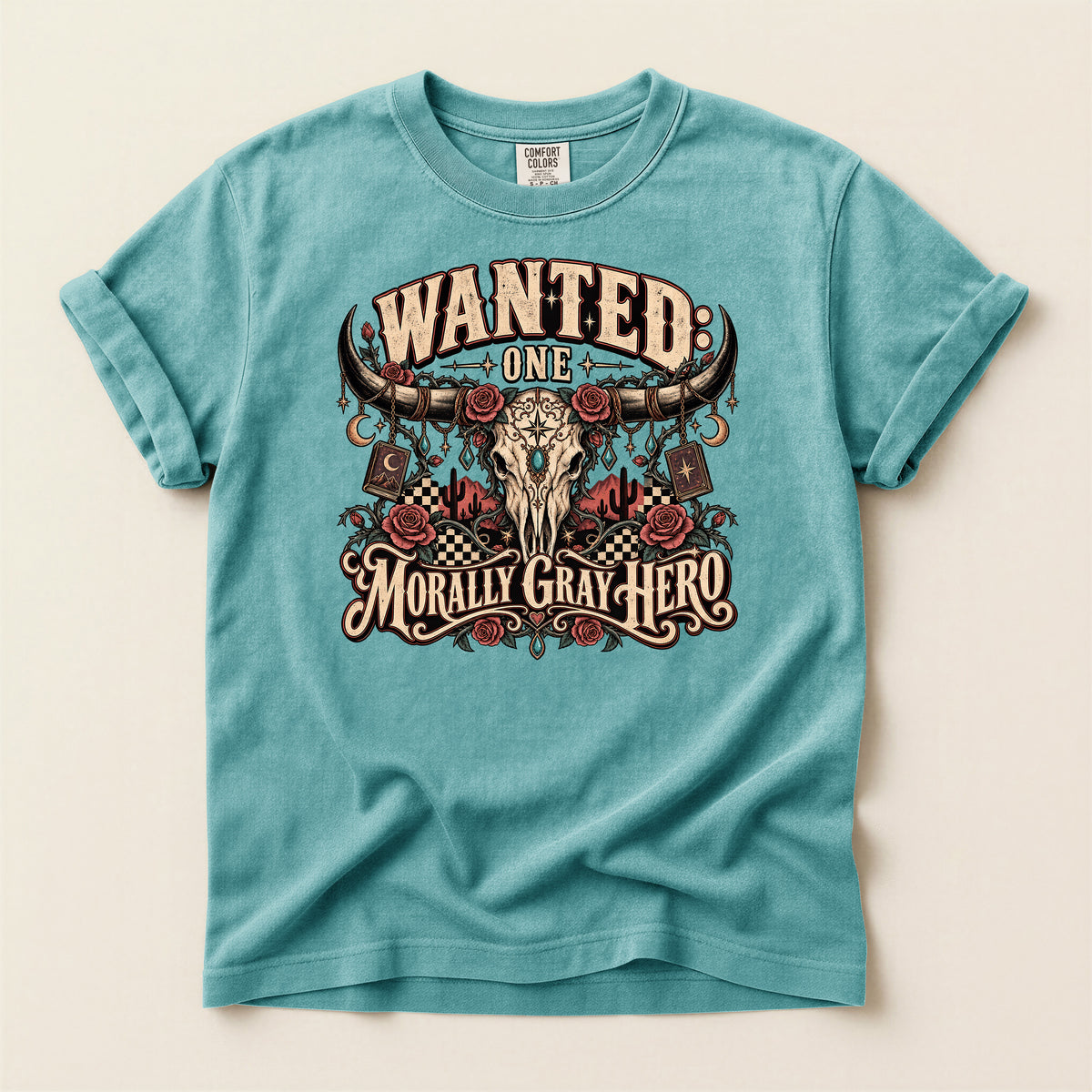 Wanted: One Morally Gray Hero Graphic T-Shirt
