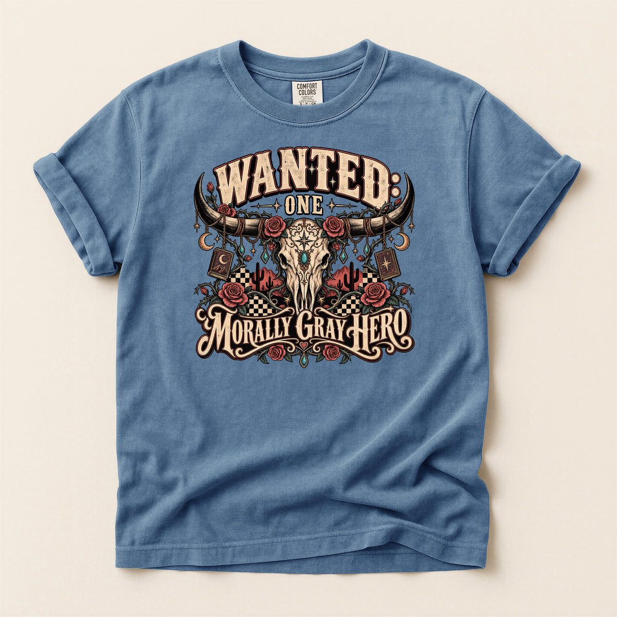 Wanted: One Morally Gray Hero Graphic T-Shirt